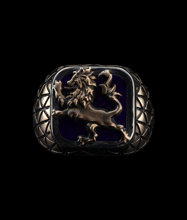 Men's Royal Lion Ring in Sterling Silver