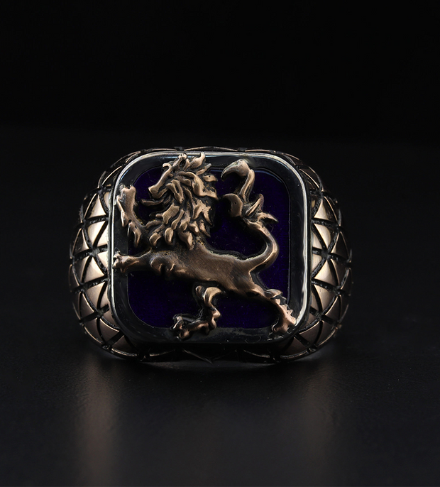 Men's Royal Lion Ring in Sterling Silver