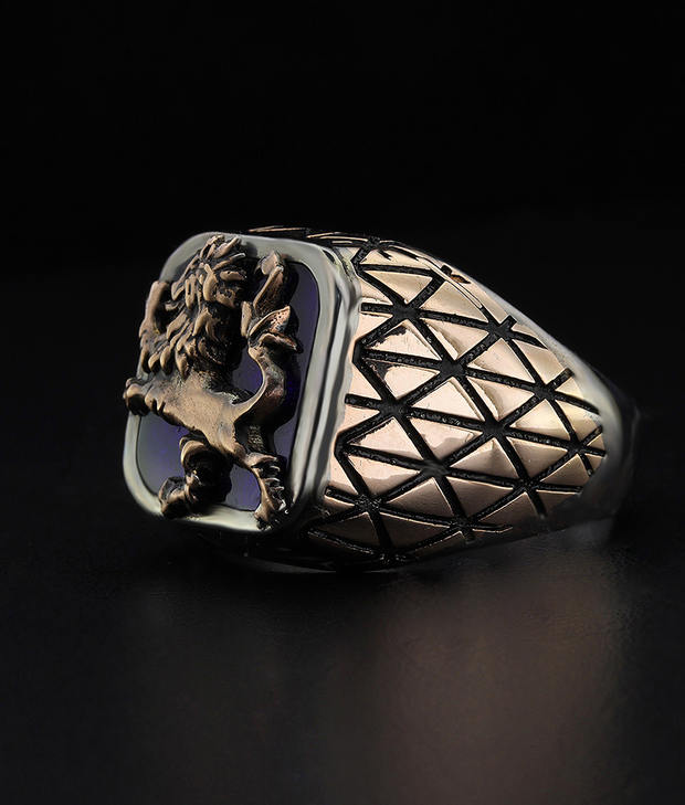 Men's Royal Lion Ring in Sterling Silver