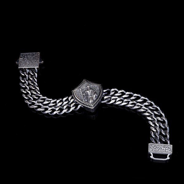 Men’s Sterling Silver Spartan Chain Bracalet