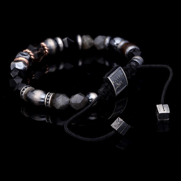 Men’s Sterling Silver Stone Bracelet