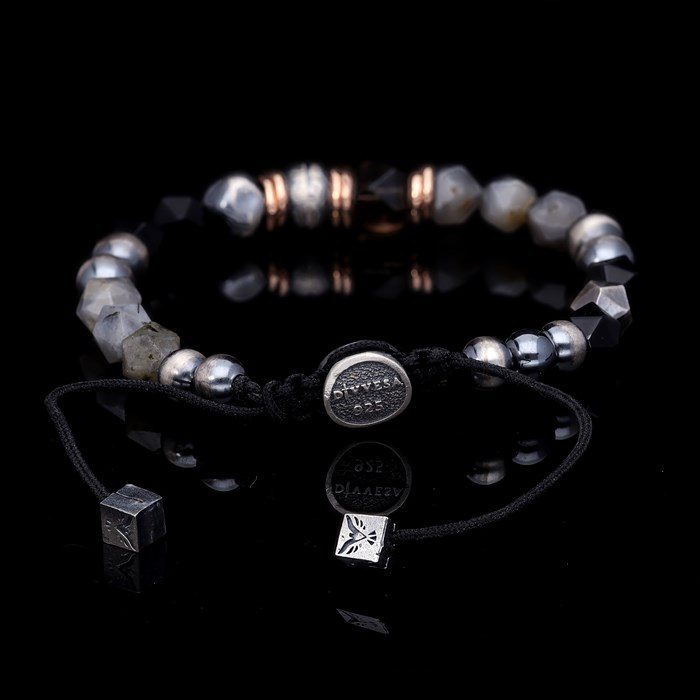 Men’s Sterling Silver Stone Bracelet