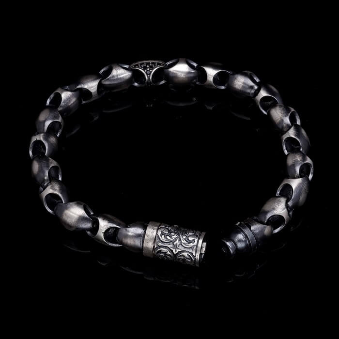 Men’s Sterling Silver Oval Chain Bracelet