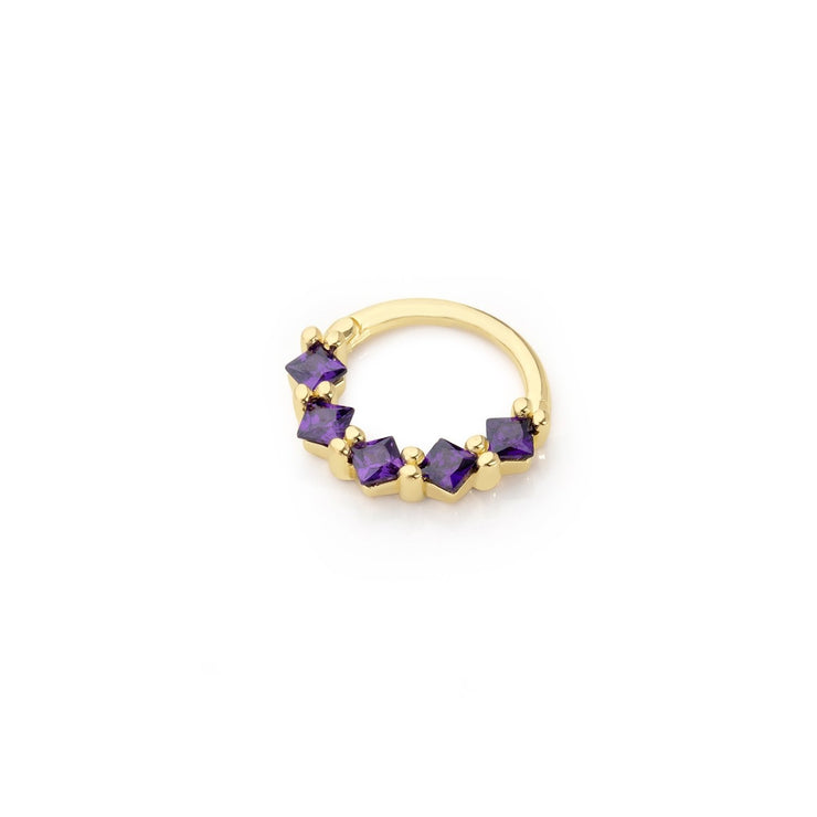 14k Gold Purple Princess Helix Piercing