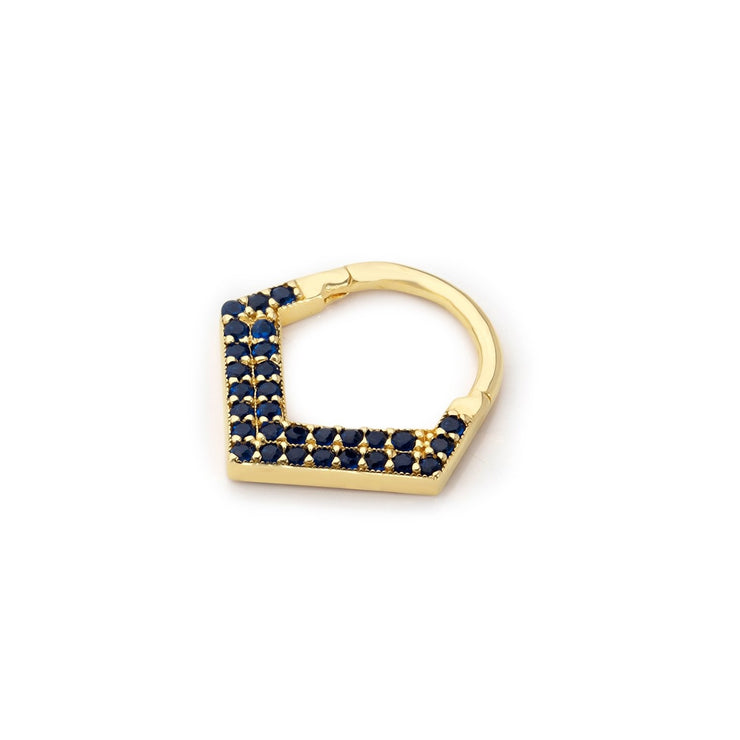 14k Gold Lapis Blue Stone Helix Piercing