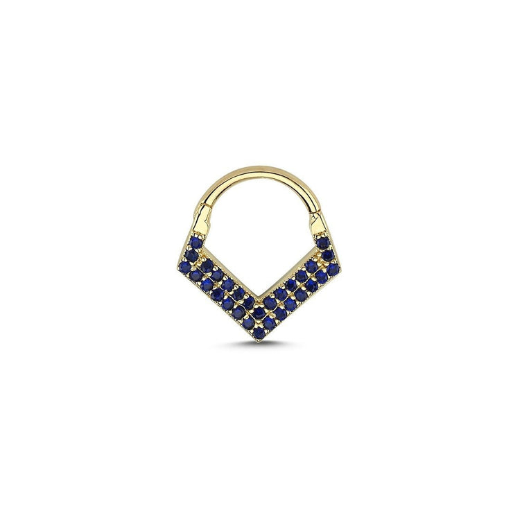 14k Gold Lapis Blue Stone Helix Piercing