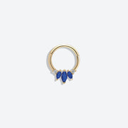 14k Gold Dark Blue Marquise Helix Piercing