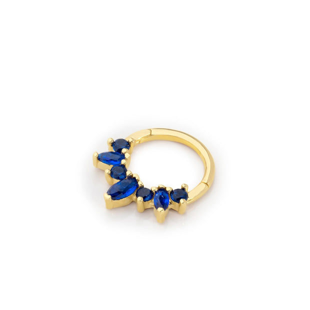 14k Gold Dark Blue Maria Helix Piercing