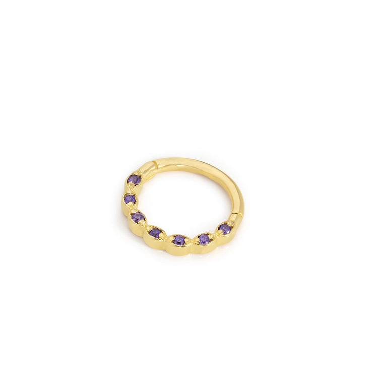 14k Gold Purple Fairy Helix Piercing