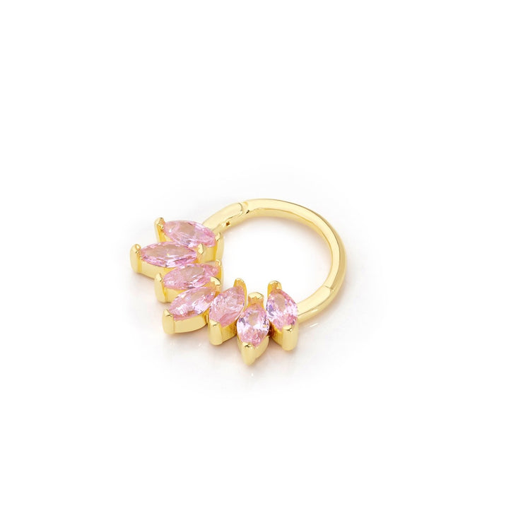 14k Gold Pink Marquises Helix Piercing