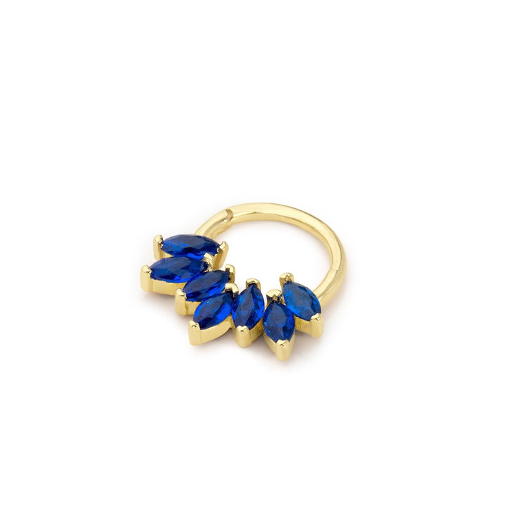 14k Gold Navy Blue Marquises Helix Piercing