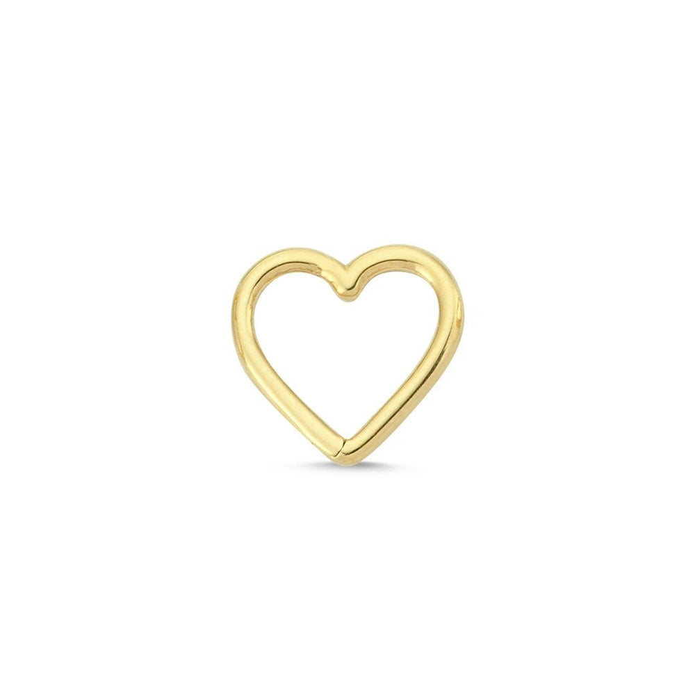 14k Gold Heart Helix Piercing