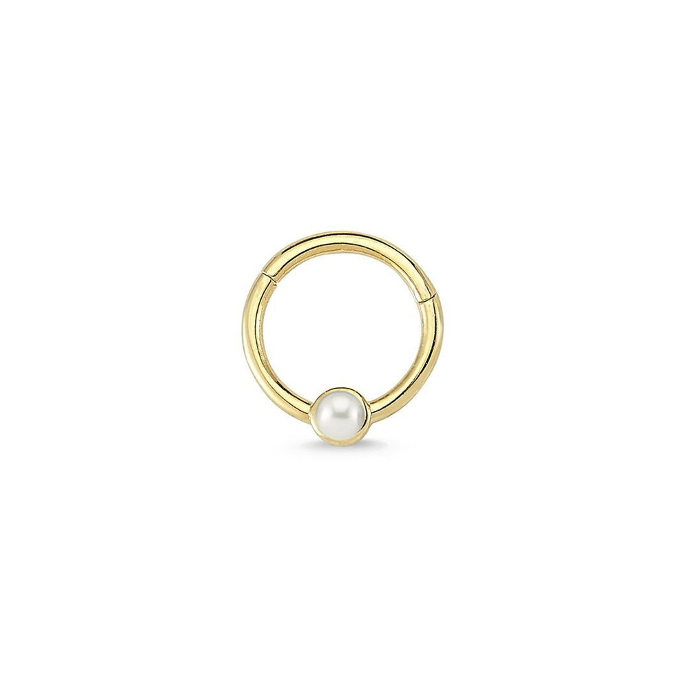 14k Gold Pearl Helix Piercing