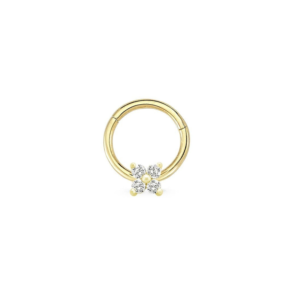 14k Gold Flower Helix Piercing