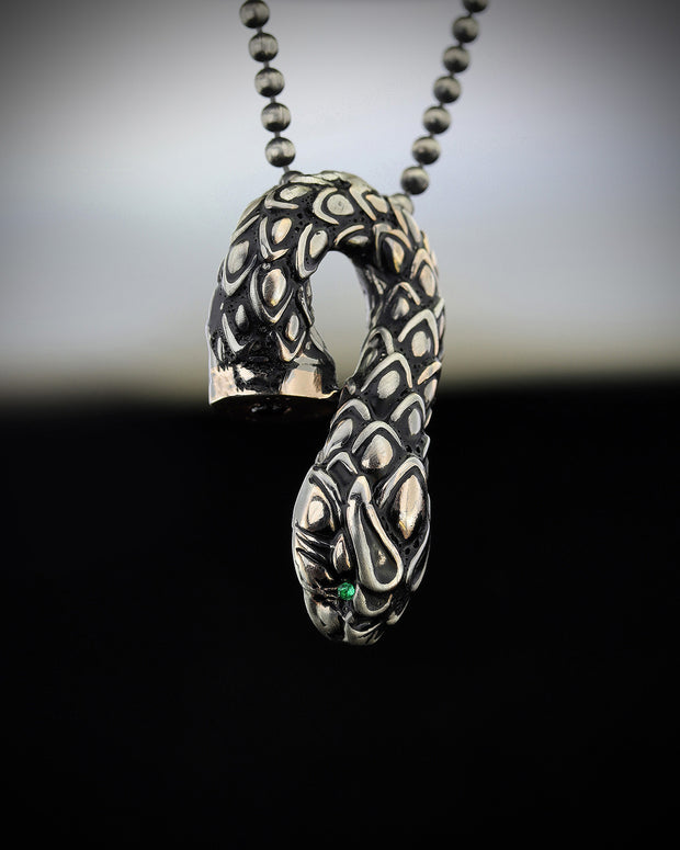 Snake Necklace in Sterling Silver