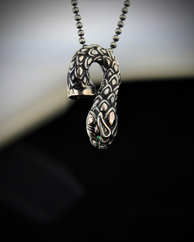 Snake Necklace in Sterling Silver