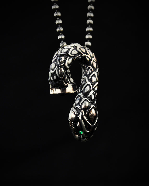 Snake Necklace in Sterling Silver