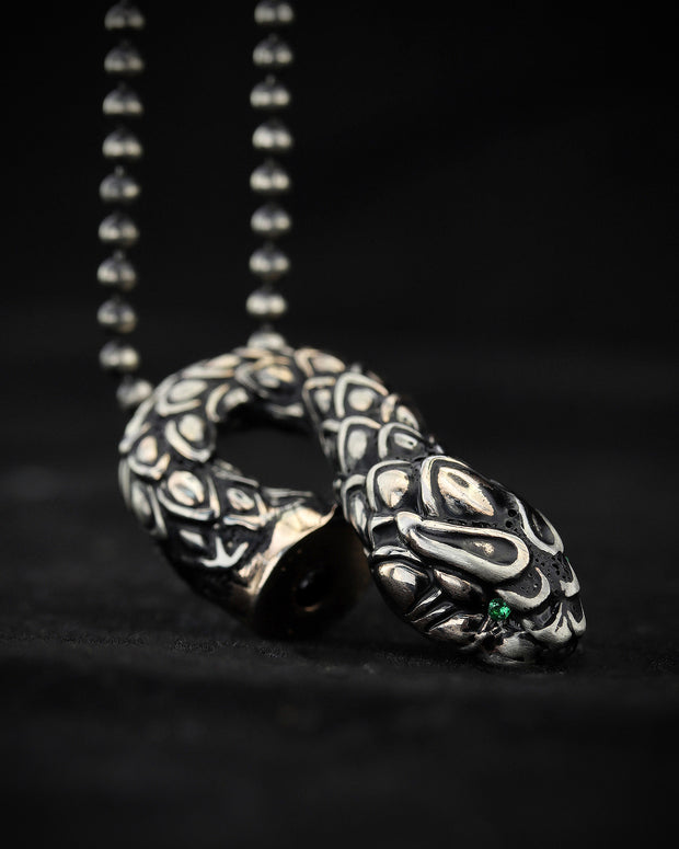 Snake Necklace in Sterling Silver