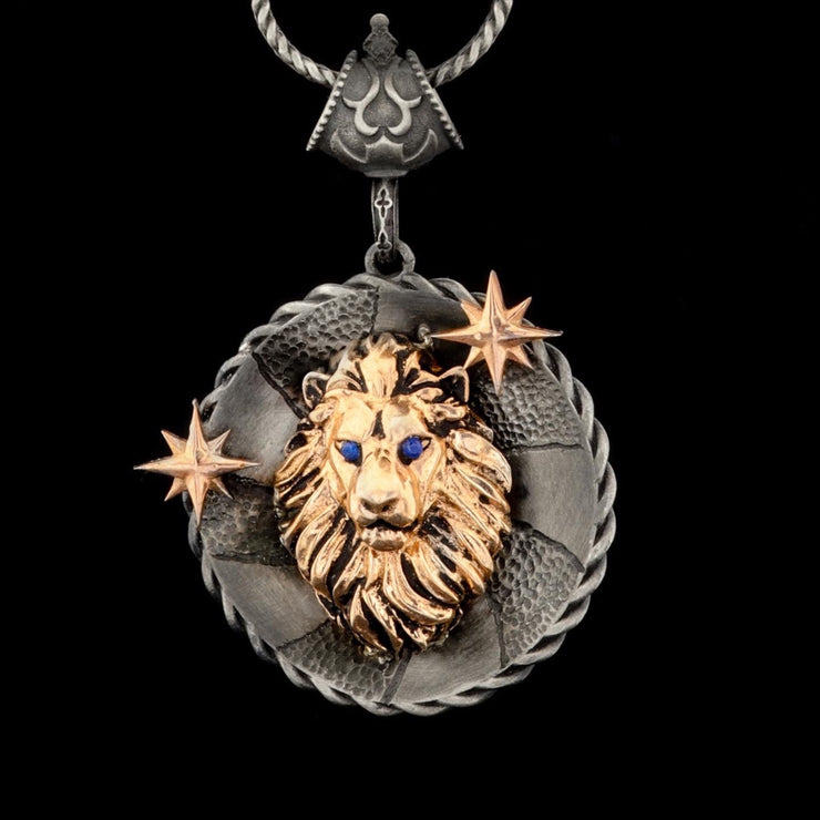 Lion And Star Necklace, Men's Necklace