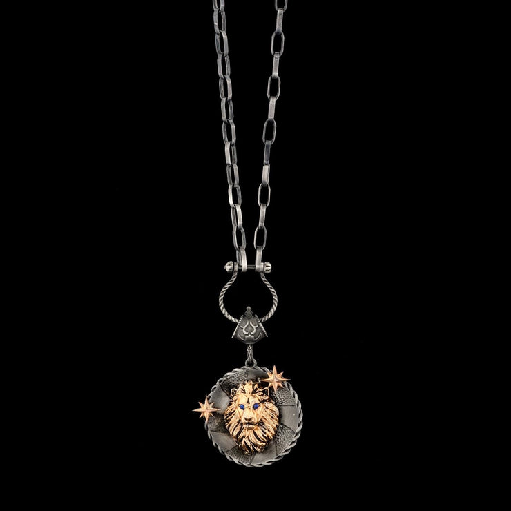 Lion And Star Necklace, Men's Necklace