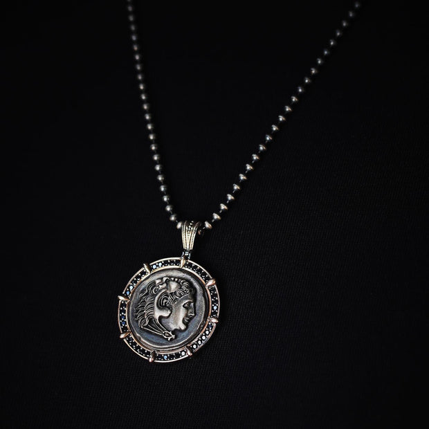 Men's Sterling Silver Coin Necklace