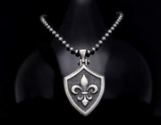 Men’s Sterling Silver Fleur De Lis Necklace