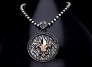 Men's Fleur De Lis Gold Plated Necklace