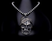 Memento Mori Skull Necklace in Sterling Silver