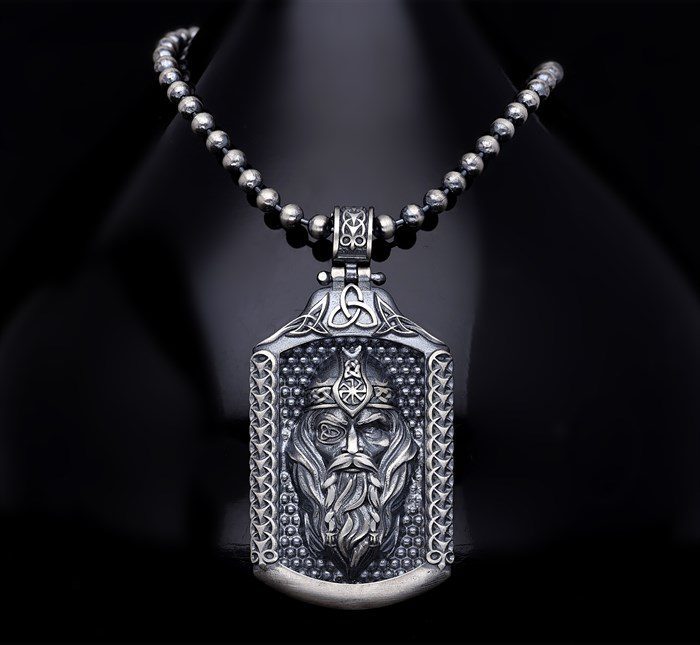 Men’s Sterling Silver Medallion Necklace
