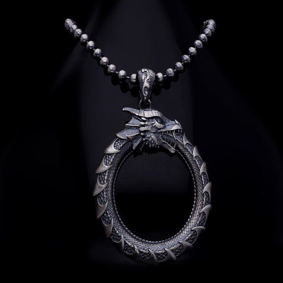 Men’s Sterling Silver Snake Pendant