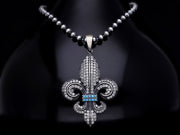 Men’s Sterling Silver Fleur De Lys Necklace