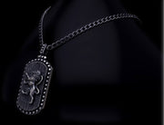 Men’s Sterling Silver Roaring Lion Necklace