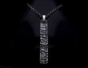 Men’s Sterling Silver Rectangular Necklace