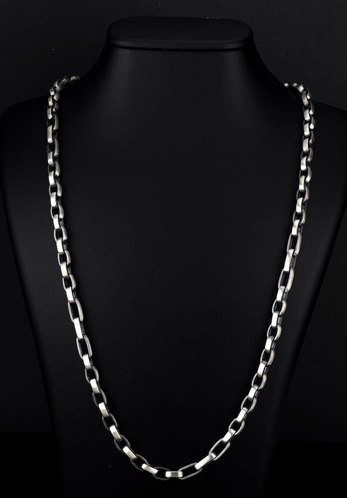 Men’s Sterling Silver Rectangular Force Chain