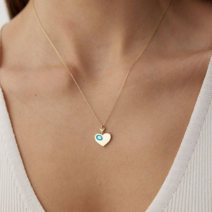 14k Gold Fortuna Heart Necklace