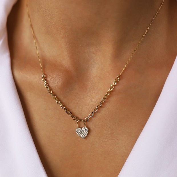 14k Gold Heart Necklace