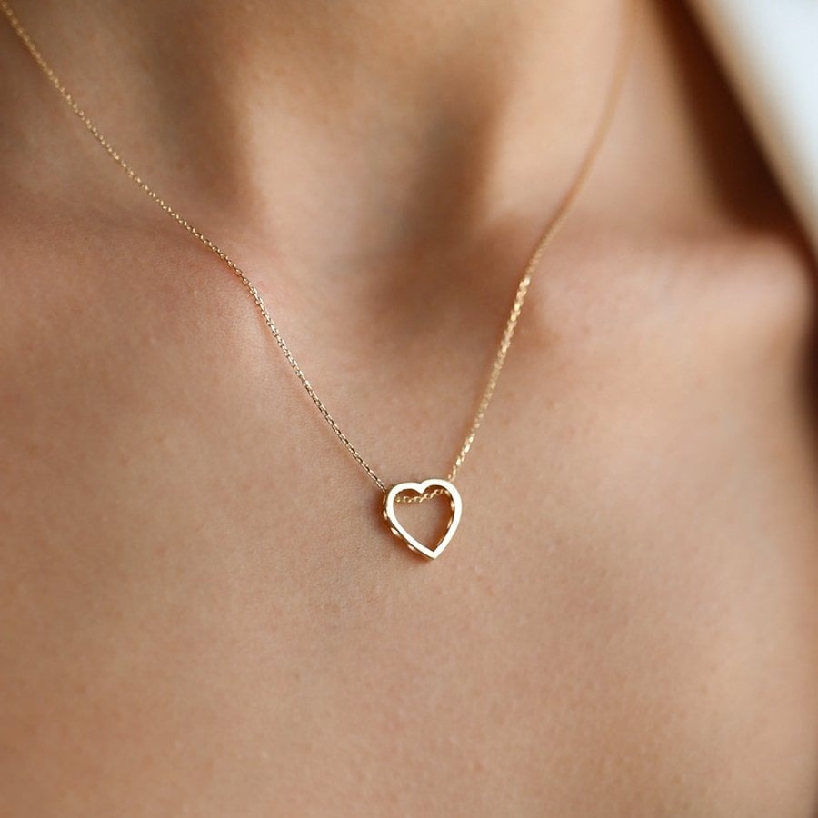 14k Gold Heart Necklace