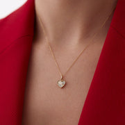 14k Gold Mini Infinity Heart Necklace