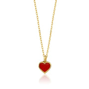 14k Gold Ultra Mini Charm Heart Necklace