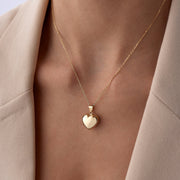 14k Gold Bombe Heart Necklace