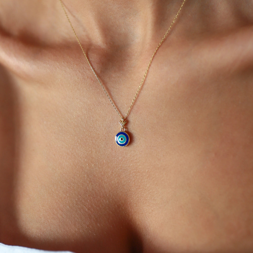 gold evil eye necklace,evil eye necklace, 14k gold evil eye necklace, evil eye necklaces, Turkish eye necklace