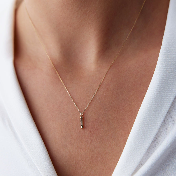 gold necklace, 14k gold necklace, necklaces, 14k Gold Capsule Necklace
