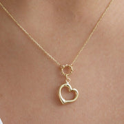 14k Gold Heart Model Necklace