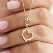 14k Gold Heart Model Necklace