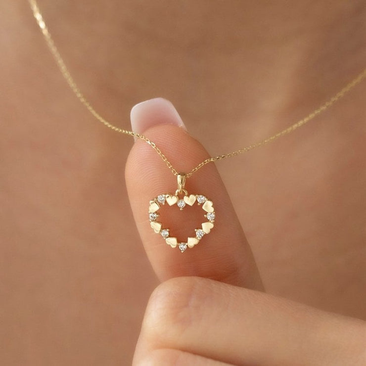 14k Gold Tiny Heart Necklace