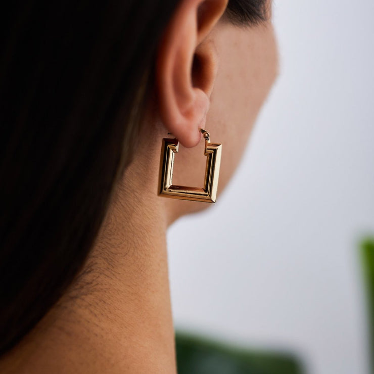 Medium Square Hoop Earrings