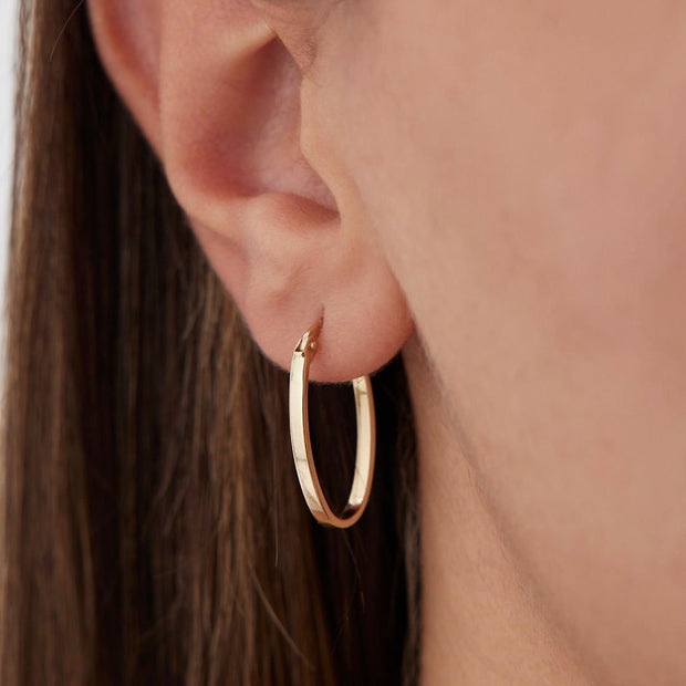 Oval Hoop Earrings