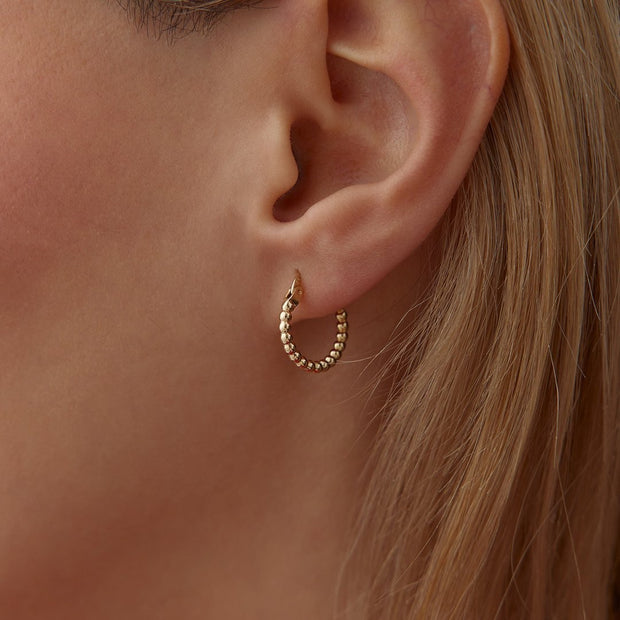 Small Ball Hoop Earrings