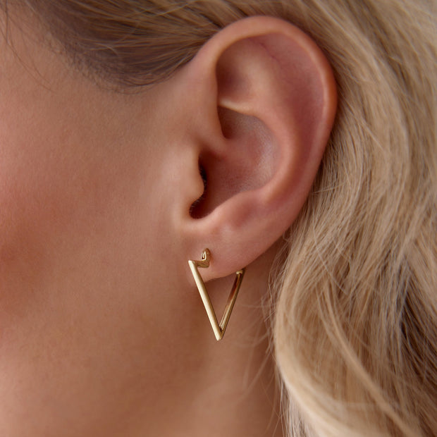 Triangle Hoop Earrings