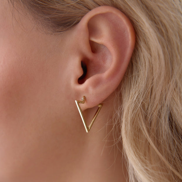 Triangle Hoop Earrings